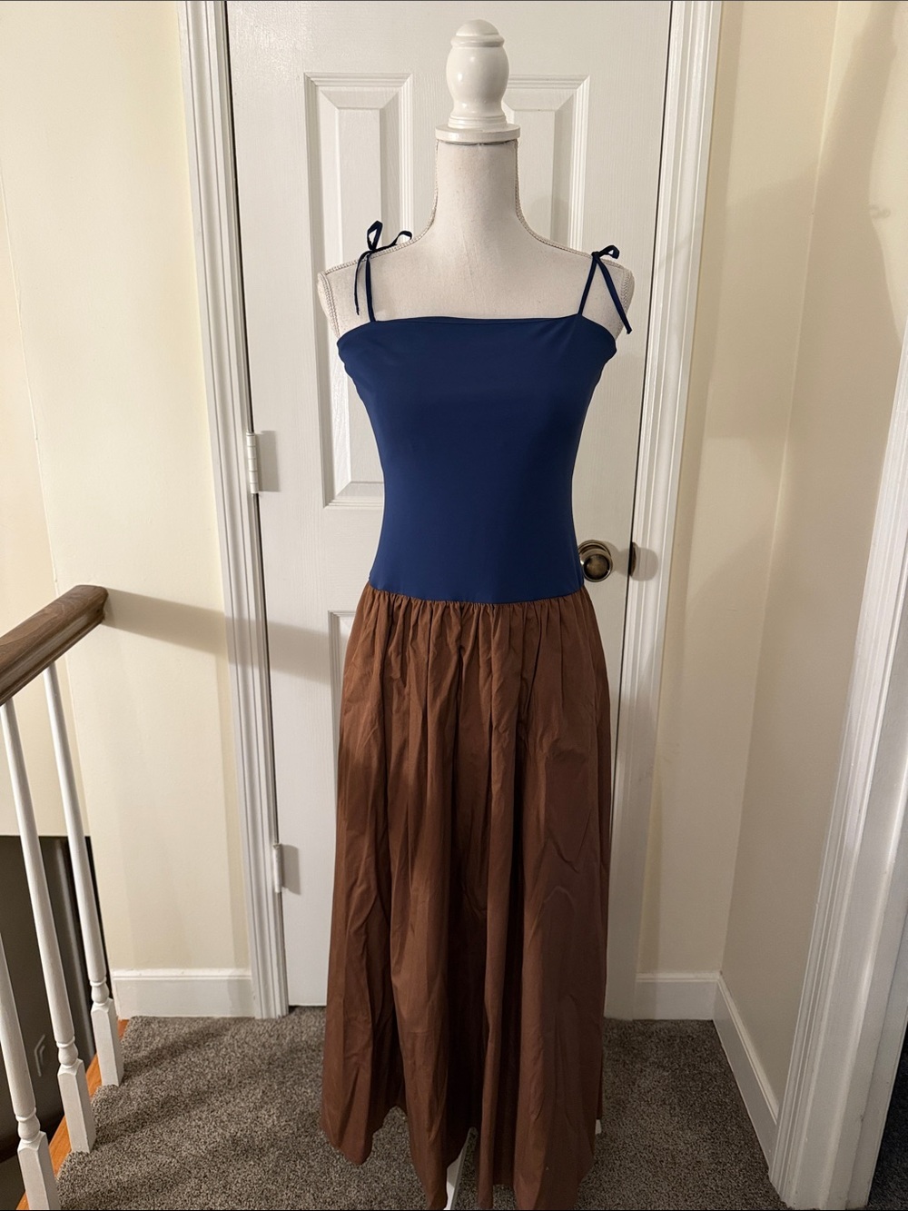 Anthropologie Square Neck Twofer Midi Dress NWT! - Picture 5 of 11